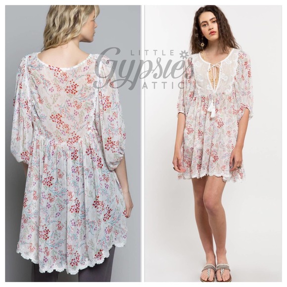 POL Dayna Floral Babydoll Layering Tunic - Picture 9 of 13